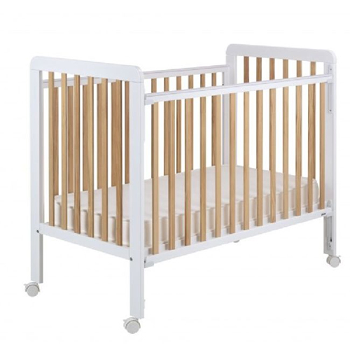 cuna lacada 60x120 BARI natural-blanco